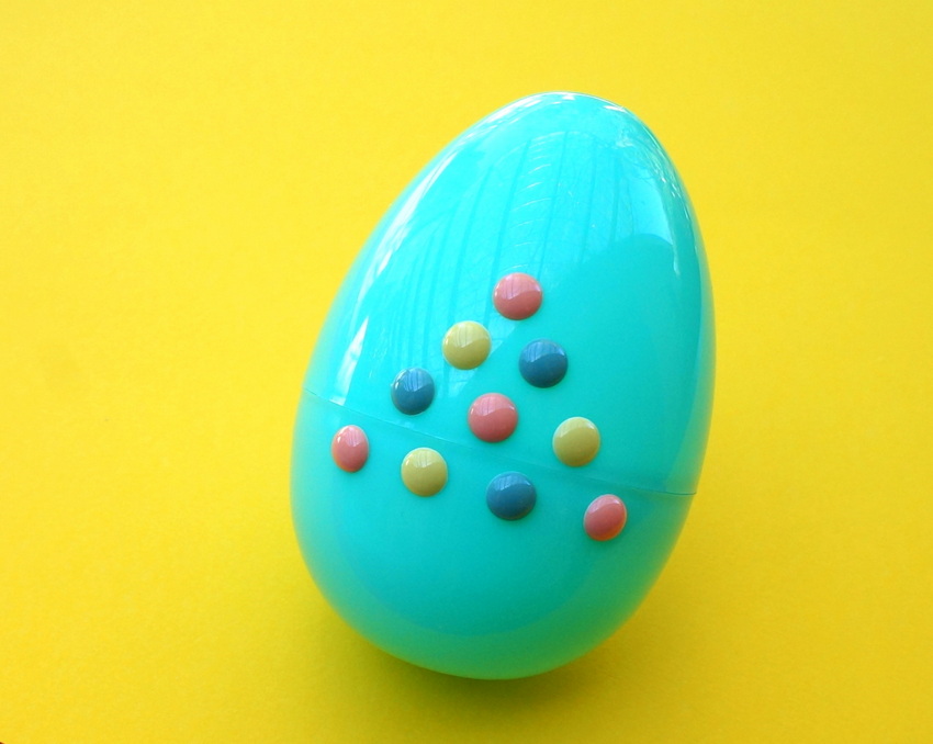 Easter egg decorating with stickers
