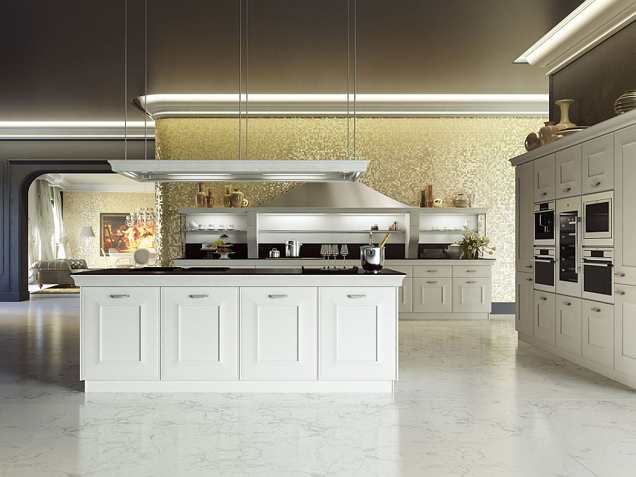 Elegant modern kitchen in white from Snaidero