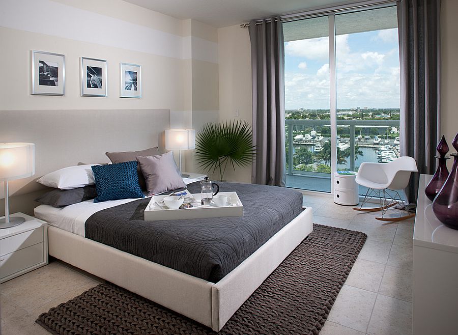 Elegant use of stripes in the modern bedroom