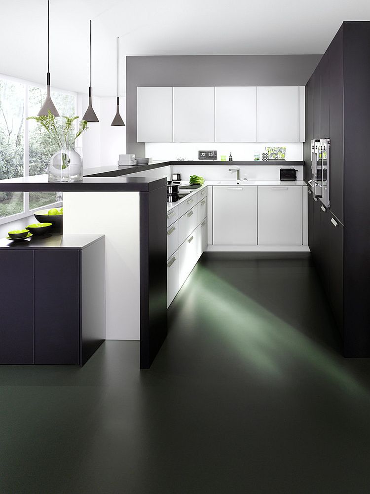 Exquisite counter design combines breakfast zone with worktop beautifully