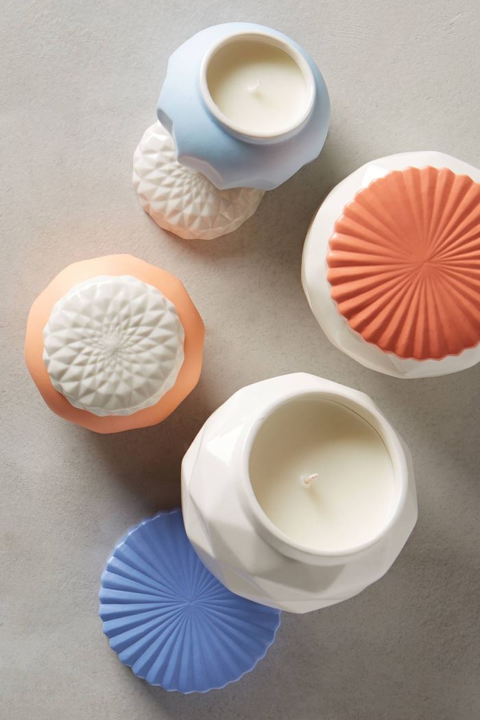 Faceted candles from Anthropologie