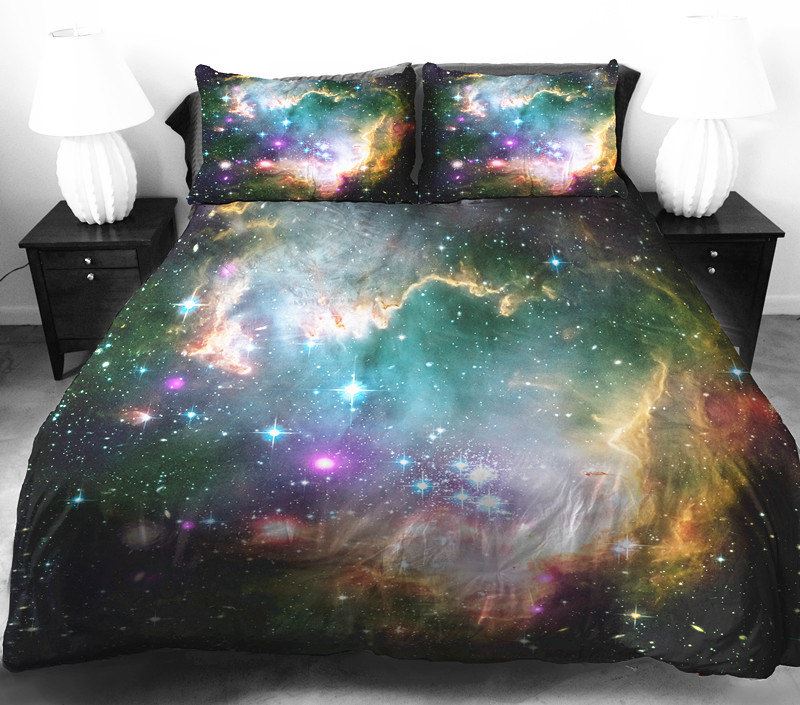 Galaxy bedding from Etsy shop Tbedding