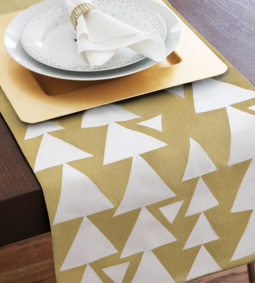 Geo table runner from Ampersand Design Studio