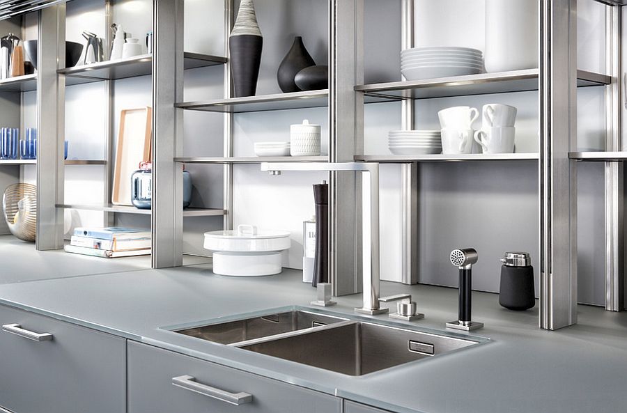 Give your kitchen a fabulous makeover with sleek and organized open shelves