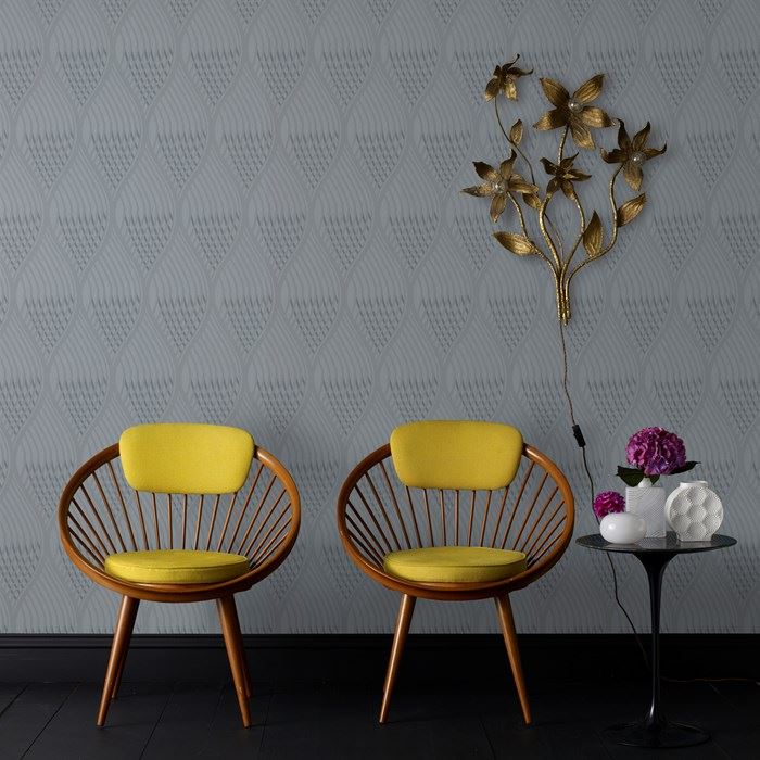 Gray wallpaper design from Graham & Brown