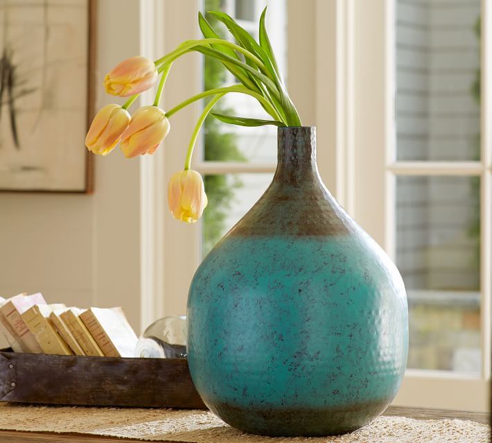 Hammered vase from Pottery Barn