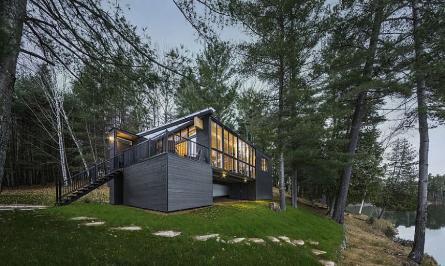 Classy Cottage in Quebec Brings Modern Aesthetics to Traditional Design
