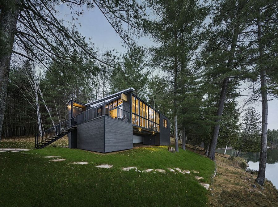 Ingenious prefab cabin with a rustic and aesthetic exterior