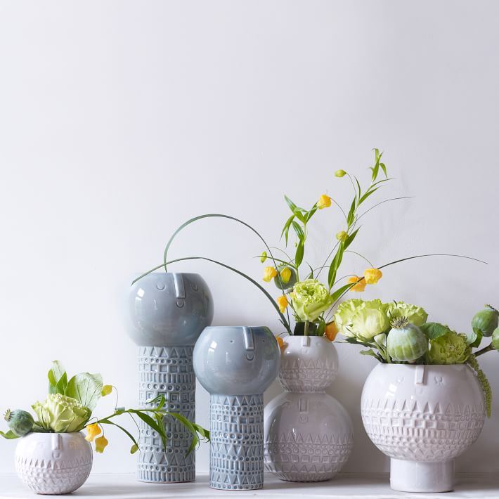 Intricate terracotta vases from West Elm