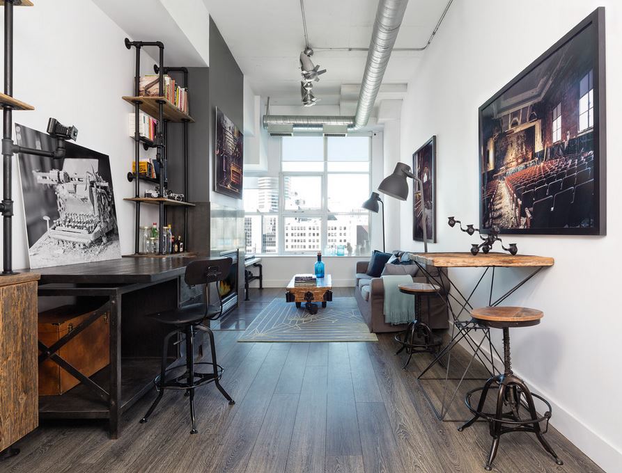 Laminate flooring in a home office