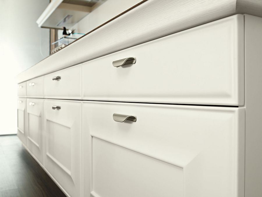 Light white oak gives the kitchen a contemporary look