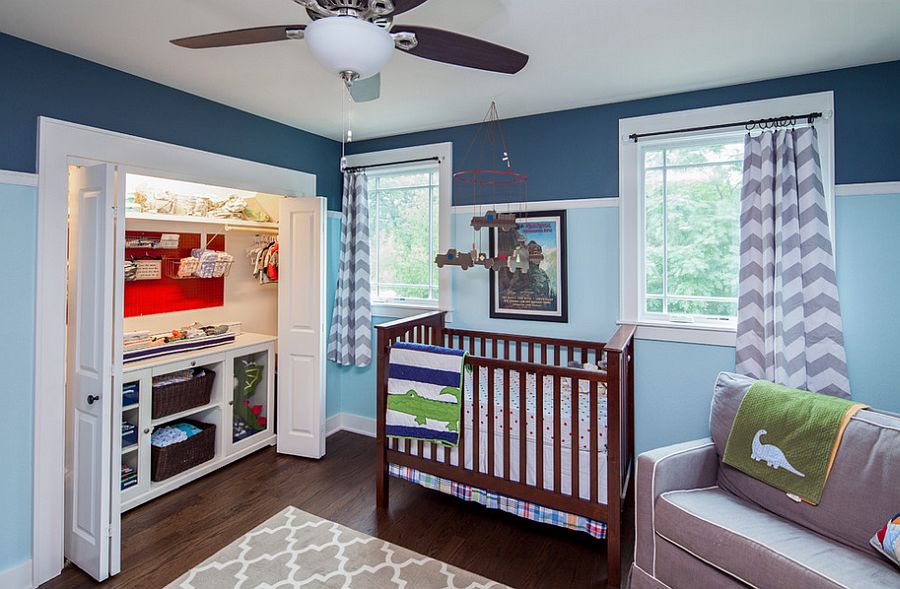 Navy blue nursery store ideas