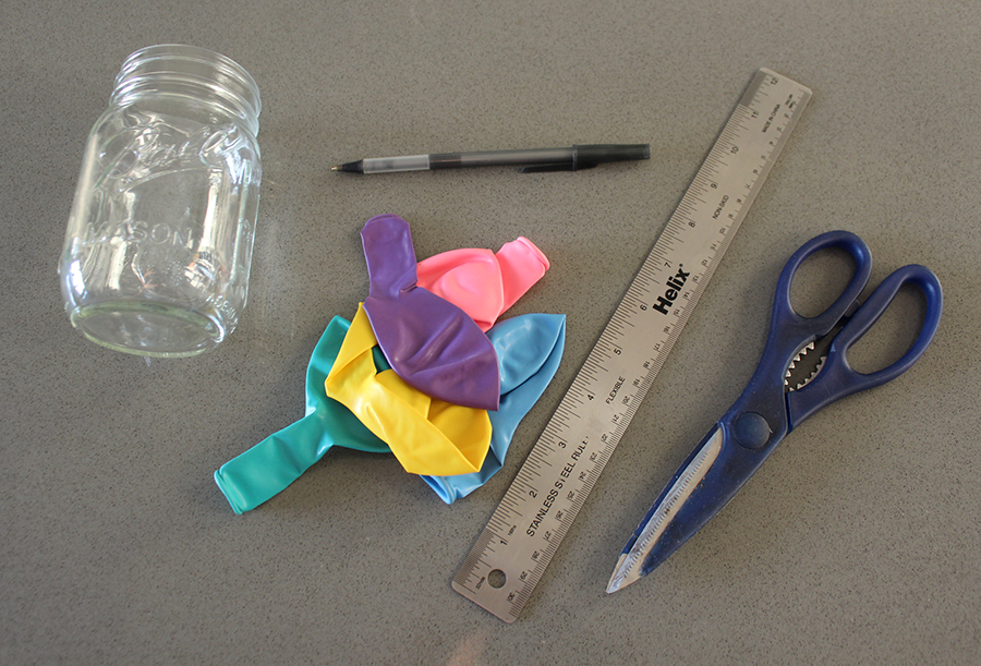 Materials for Mason Jar Balloon DIY