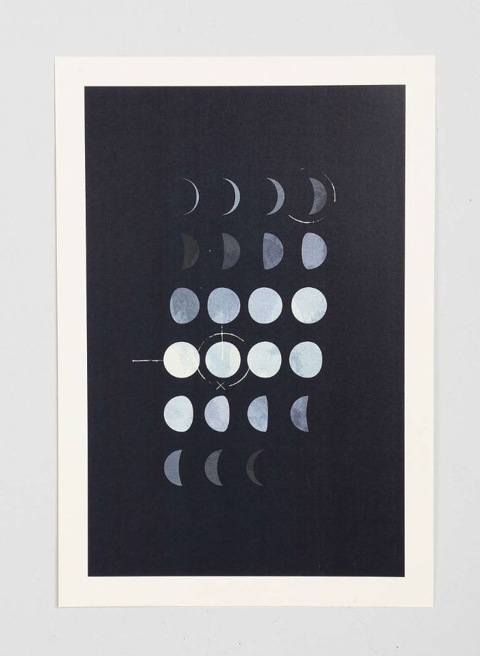 Moon phase art from Urban Outfitters