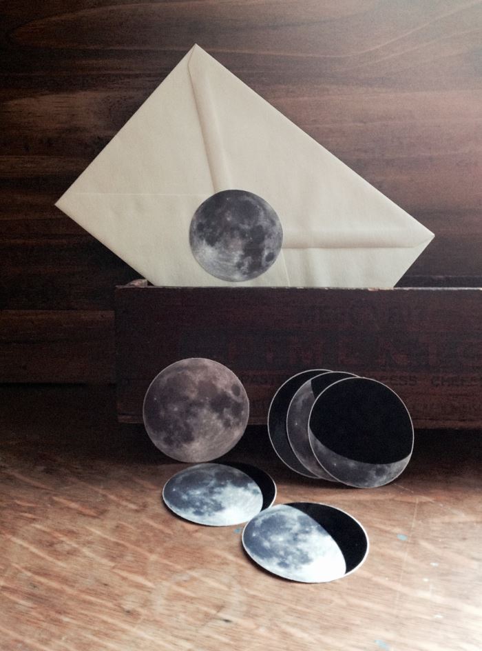 Moon phase sticker set from Etsy shop Milk Thistle Island