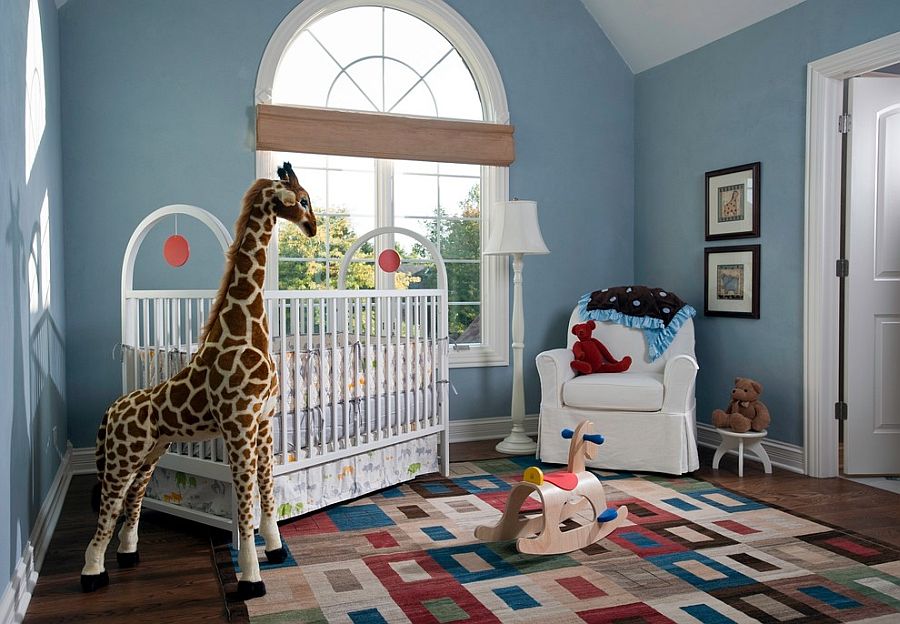 Nursery walls covered in American Clay make the room eco-friendly and non-toxic [Design: Fredman Design Group]