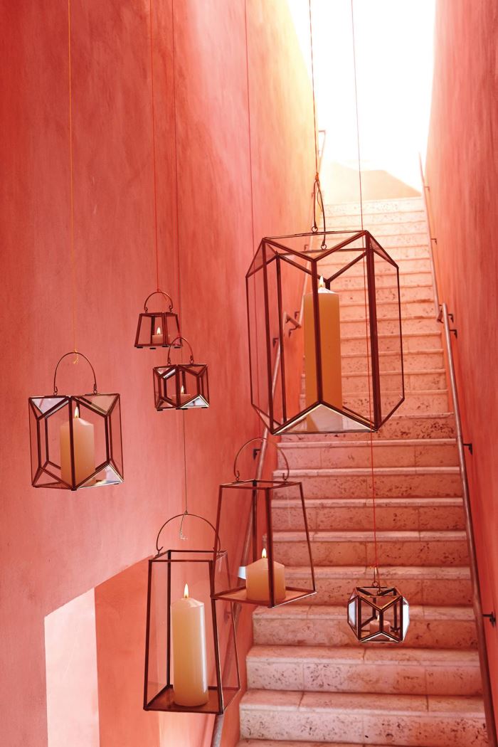 Outdoor geo lanterns from Anthropologie