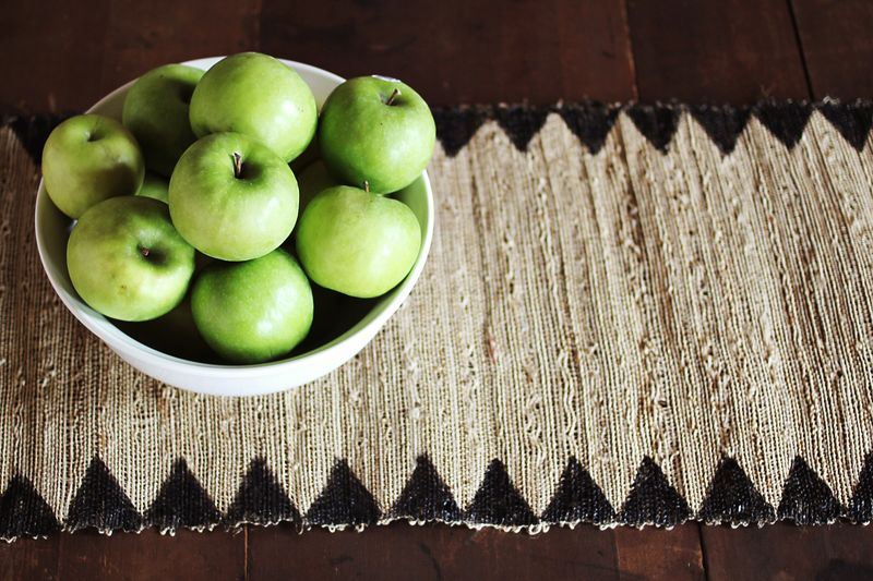 Painted geo table runner from A Beautiful Mess