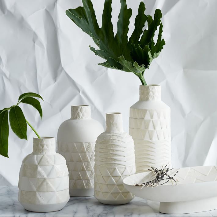 Patterned vases from West Elm