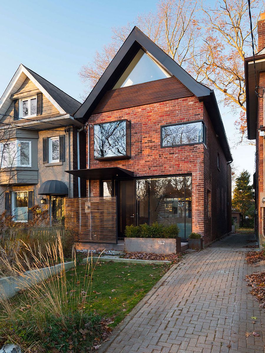 Pitched-roof gives the home a classic and distinct facade