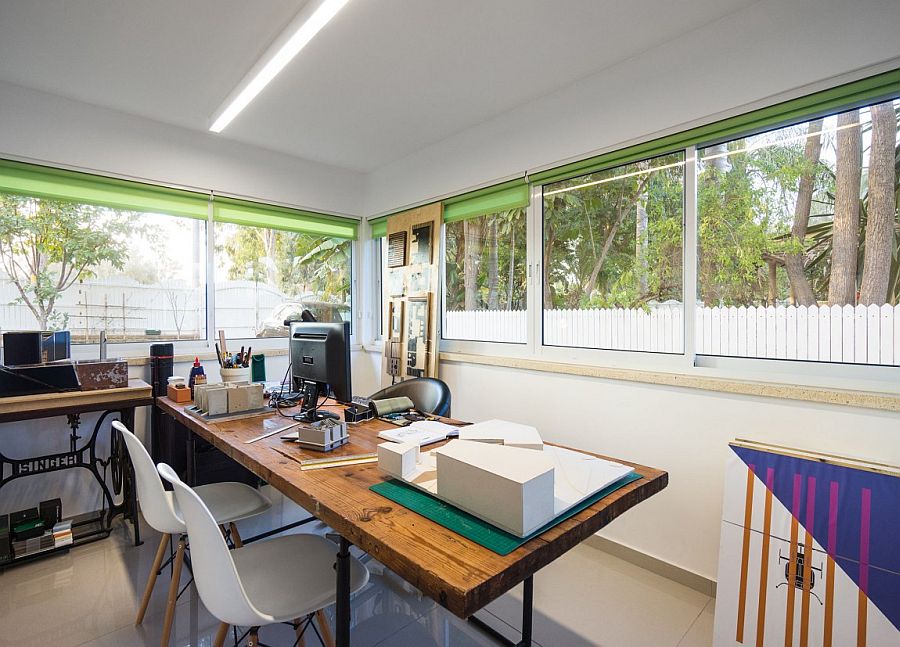 Practical home office design with plenty of natural ventilation