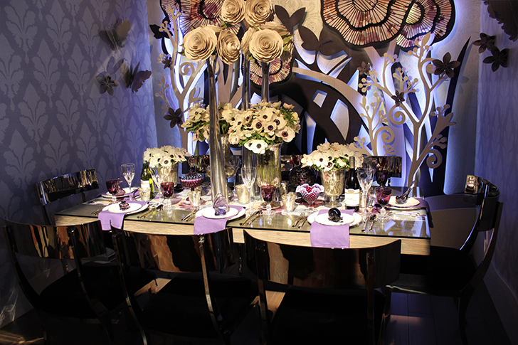 Purple Themed Table