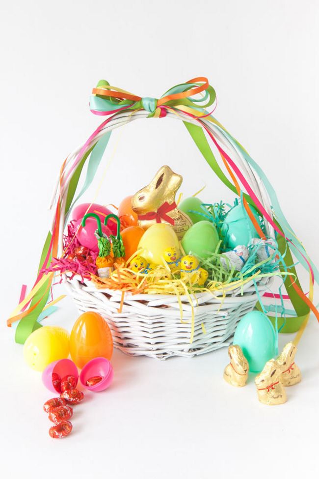 Rainbow Easter basket from Oh Happy Day