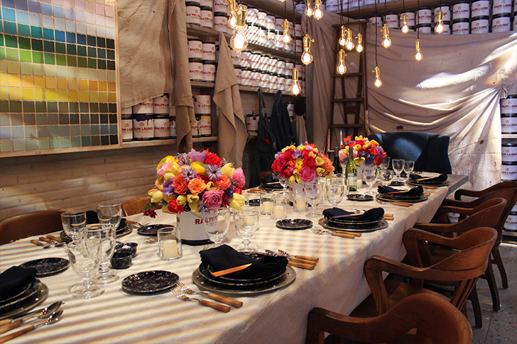 Ralph Lauren Paint Themed Dinner Design