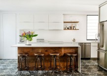 Reclaimed-wood-adds-warmth-to-the-contemporary-kitchen-in-white-217x155