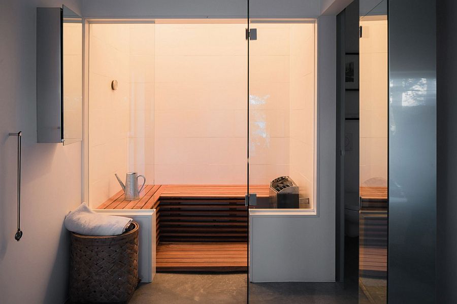 Sauna at the home offers complete privacy