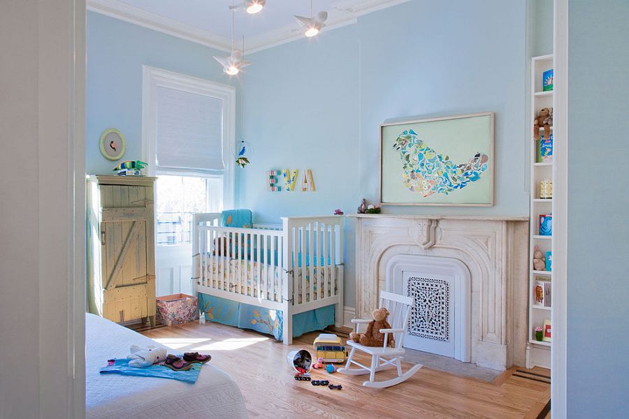 light blue baby room