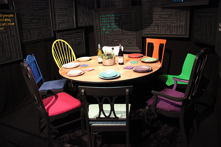 Table and Colorful Chairs