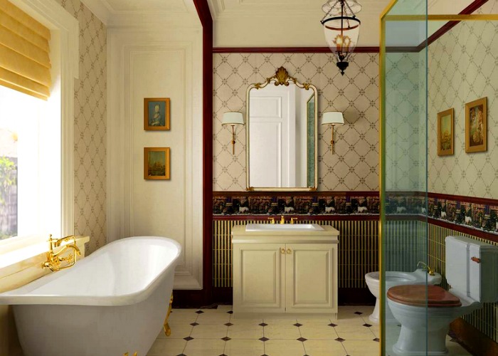 Traditional Bathroom combines aesthetics with functionality