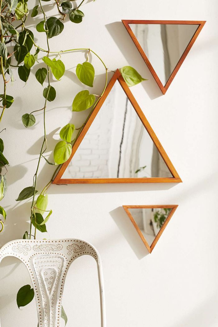 Triangle mirrors from Urban Outfitters