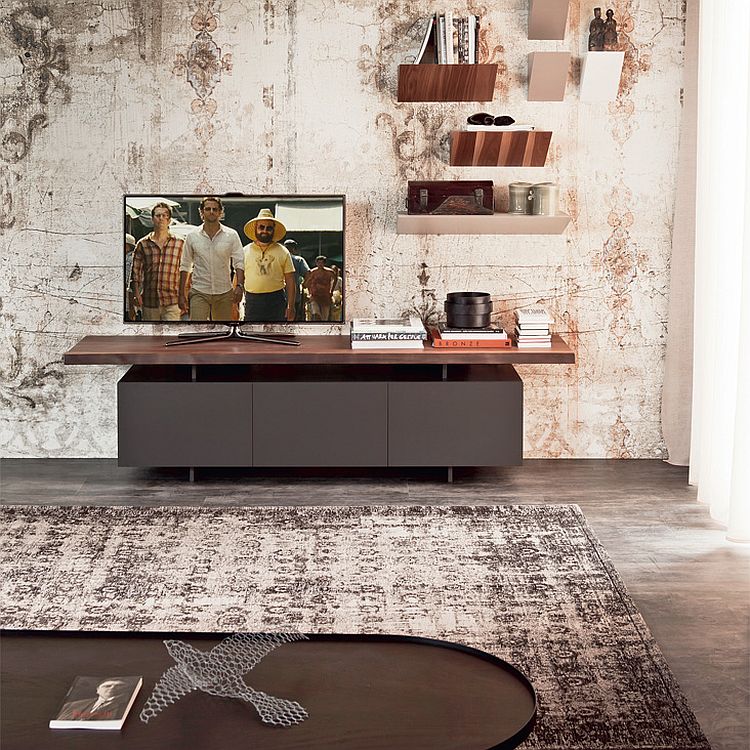 Wooden TV unit with contemporary design