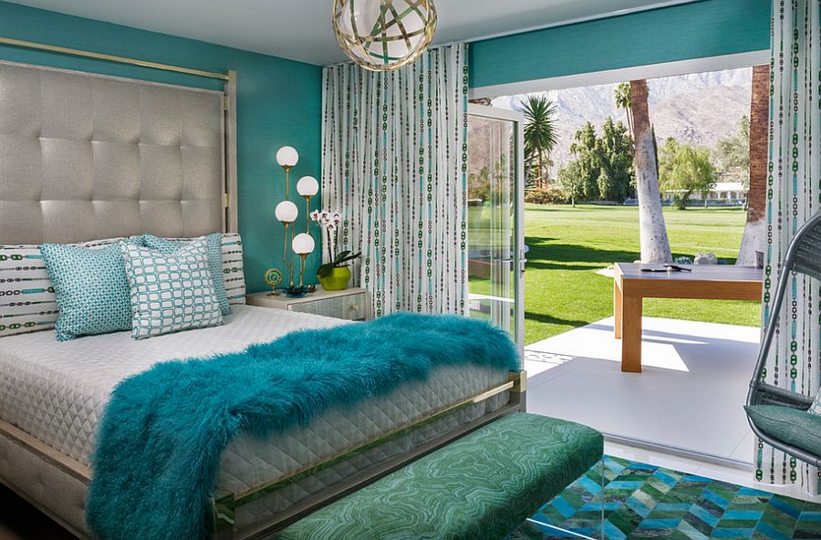 Beautiful bench brings charm of Malachite to the bedroom [Design: Crestron Electronics]