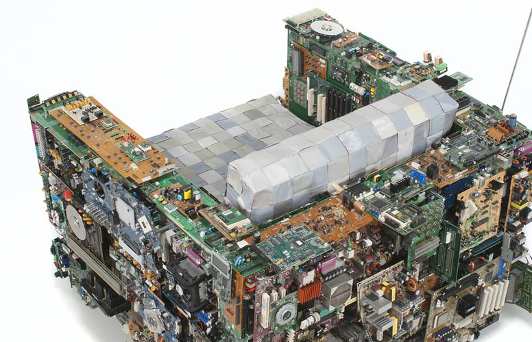 Binary Chair Made of Recycled Motherboards