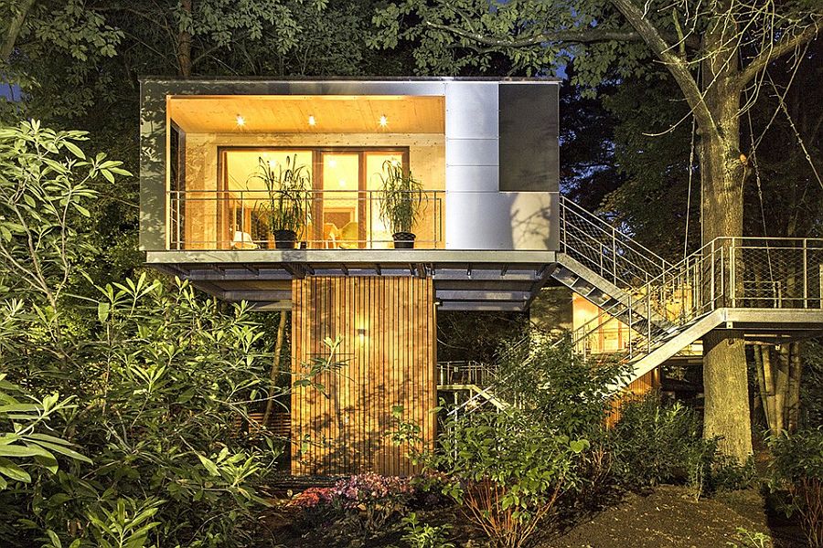 Cantilevered home design is perfect for areas prone to flooding