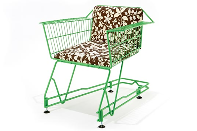 Chair Made Out of a Shopping Cart