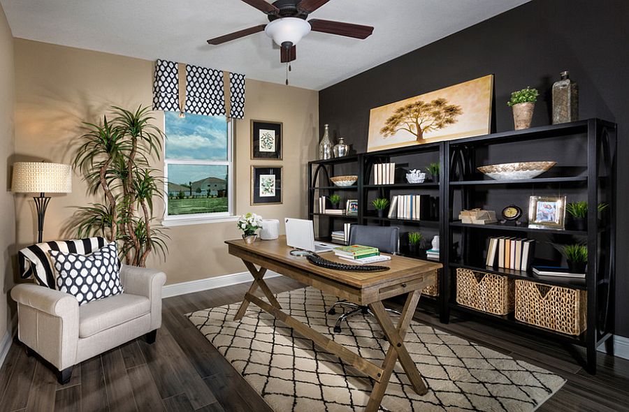 10 Ways To Go Tropical For A Relaxing And Trendy Home Office   Contemporary And Tropical Styles Meet Inside This Home Office 