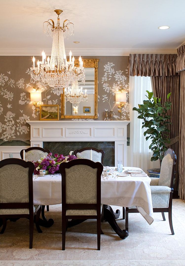 Splendid Wallpaper Decorating Ideas For The Dining Room