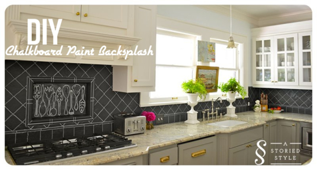 DIY Chalkboard Backsplash