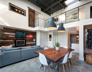 Reclaimed Barn Wood Shapes Vintage Modern Loft in Vancouver