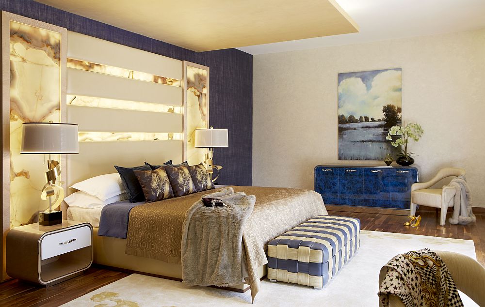 Fabulous master suite in neutral hues with a hint of coastal blue