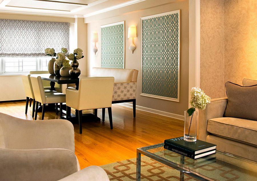 wallpaper in dining room houzz