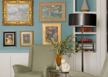 Gallery-wall-along-with-floating-shelves-creates-a-lovely-display-217x155