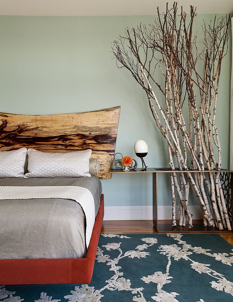 30 Ingenious Wooden Headboard Ideas For, Tree Bed Frame Diy