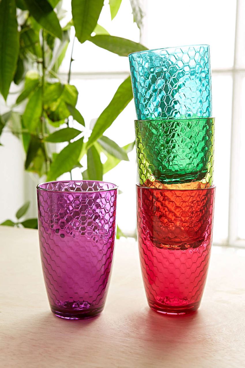 Honeycomb glassware from Urban Outfitters