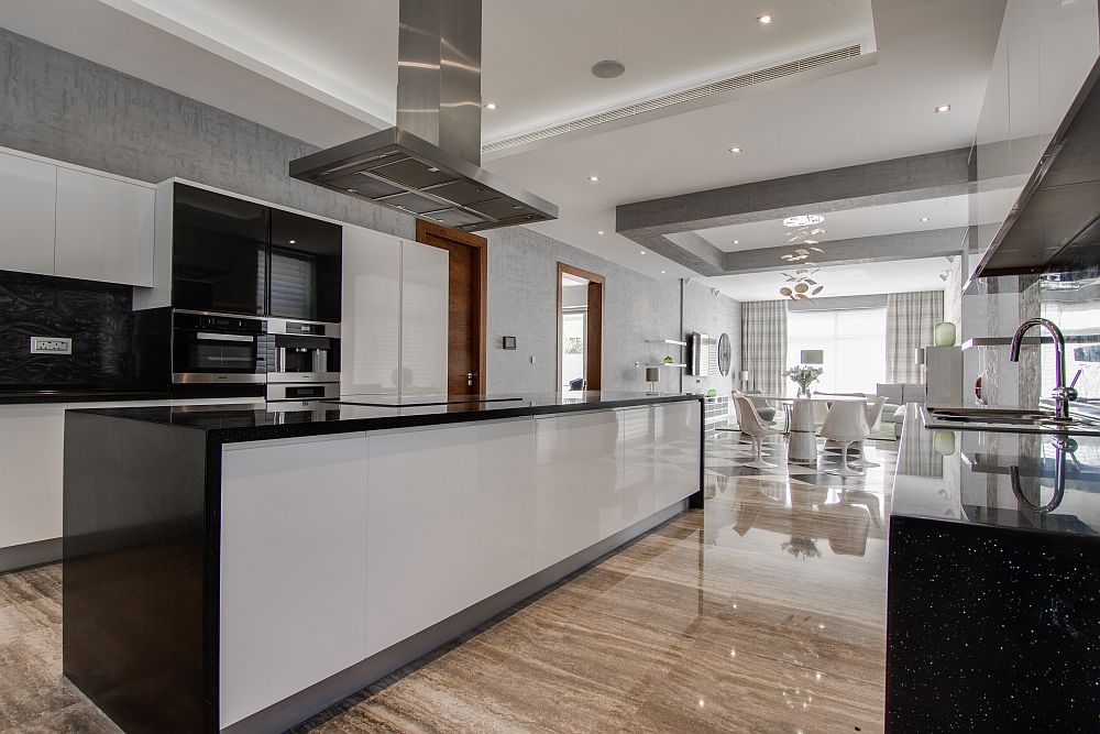 Kitchen and dining area combine to create the perfect social zone