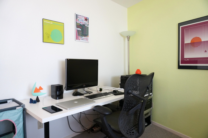 LINNMON ADILS desk setup from IKEA